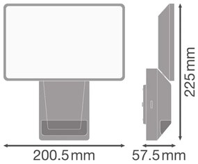 Ledvance - LED Kültéri fali reflektor érzékelővel FLOOD LED/27W/230V IP55