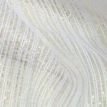 Függöny méteráru fehér-arany cérna 3,1m csíkos glamour Arany 0,5m