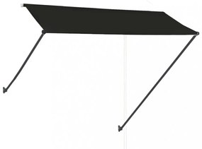feltekerhető antracitszürke napellenző LED-del 300 x 150 cm