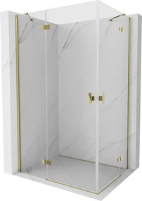 Mexen Mist-H Duo balra nyíló zuhanykabin 120 x 85 cm, átlátszó, arany - 8A5-120L-085P-50-00