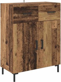 vidaXL Széf fiókkal Öreg fa 69,5 x 34 x 90 cm Faanyag
