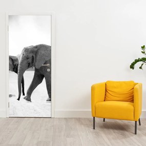 Fotótapéta ajtóra - Elefántok (95x205cm)