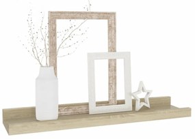 4 db sonoma tölgy színű fali polc 40 x 9 x 3 cm