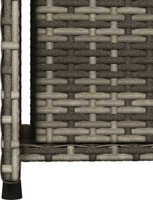 vidaXL szürke polyrattan kerti tárolószekrény 50 x 55 x 115 cm
