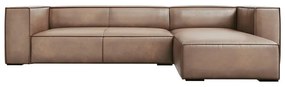 Világosbarna bőr sarokkanapé (jobb oldali) Madame – Windsor &amp; Co Sofas