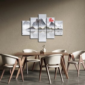 Kép - Hegyek a ködben (150x105 cm)