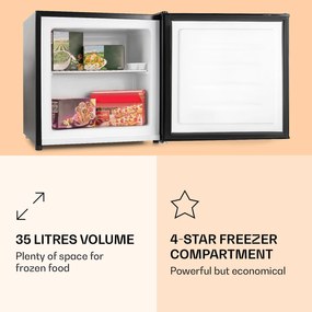 Klarstein Garfield, fagyasztó, fagyasztórekesz, 35 l, 65 W, 4 csillagos, 2 szintes