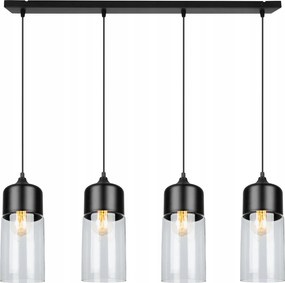 Mennyezeti Lámpa Lógó Csillár Lámpabúra Üveg Fekete Díszléc Színtelen