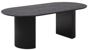Boavista ovális étkezőasztal 210x100 cm sötétbarna