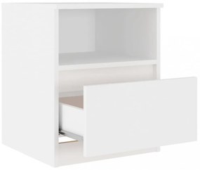 fehér szerelt fa éjjeliszekrény 40 x 40 x 50 cm