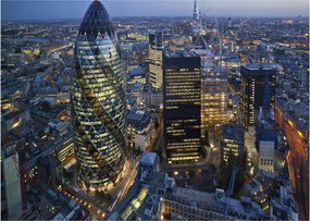 Kép - London esti panorámája (üvegen) (70x50 cm)