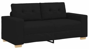 fekete szövet loveseat kanapé 140 cm