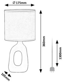 Rabalux 74072 - Asztali lámpa SYLIRA 1xE14/40W/230V kék