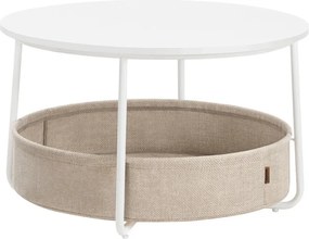 Dohányzóasztal 75x75x45 cm, MDF, fehér, AFK-E1144 WT