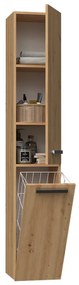 Shannan Nel IV fürdőszoba szekrény, 31x174x30 cm, tölgy