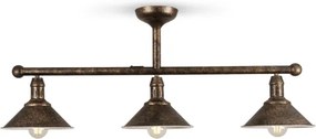 BRILAGI - Rúdra szerelt csillár FORGE 3xE27/60W/230V patinás/rézszínű