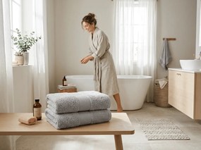 Fürdőlepedő EMBORIA 70x140 cm világosszürke, 100% pamut