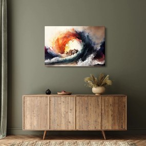 Kép - Az árvíz örvényében, akvarell (90x60 cm)