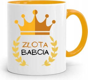 Sárga Bögre Nagymama Napja Arany Nagymama Ajándék fényképes nyomtatással