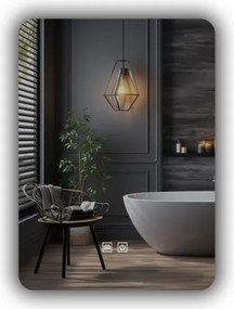 IREDA Fürdőszobatükör LED világítással 80 x 60 cm