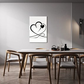 Kép minimalista fekete szívek