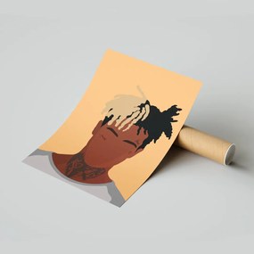 Poszter XXXTentacion Streetwear portré 50x70 cm Ajándék ötlet