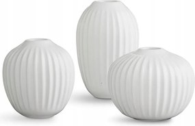 Kähler Hammershøi Mini Váza Virágokhoz 3 Darabos Váza Szett Fehér