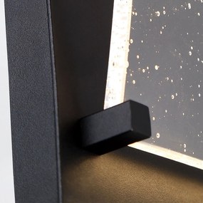 Quintiesse modern fürdőszobai lámpa kabo átlátszó fekete struktúra elsqn-kabo-m-bk IP44