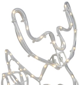 Karácsonyi állólámpa rénszarvas szánnal 116 cm LED-del, időzítővel IP44 - Sori