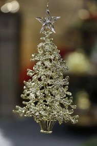 Arany felfüggeszthető karácsonyfa 19cm