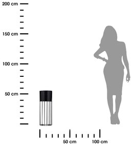 Fém virágcserép LOFT 55x20 cm fekete