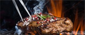 Egy sült steak képe (120x50 cm)
