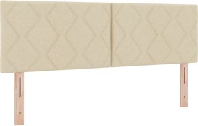 vidaXL Fejtámla Krém 160 cm szövet