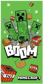 Minecraft Boom fürdőlepedő, strand törölköző 70x140cm