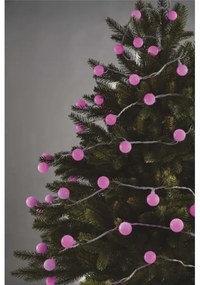 LED Karácsonyi kültéri lánc 40xLED/9m IP44 rózsaszín