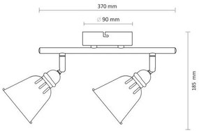 Spotlámpa FIONA 2xE14/8W/230V fekete