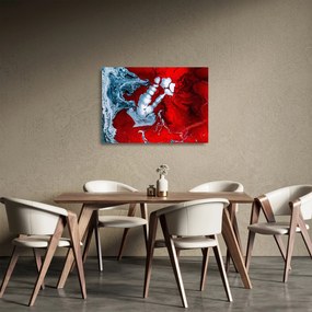 Absztrakt foltok képe (üvegen) (70x50 cm)
