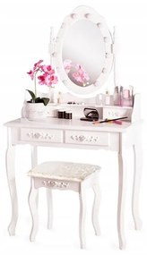 FÉSÜLKÖDŐ ASZTAL LED VILÁGÍTÁSSAL - FEHÉR TL011