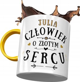 Sárga bögre Júlia Barátnők Nyomtatott Fotóval