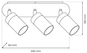 Brilagi - Spotlámpa POKER 3xGU10/25W/230V bézs