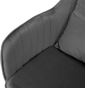 Irodai fotel, szürke Velvet anyag/króm, KLIAN