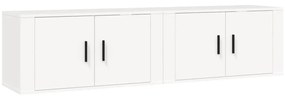 2 db fehér falra szerelhető TV-szekrény 80 x 34,5 x 40 cm