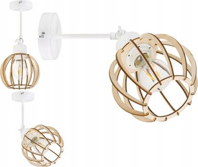 Fali Lámpa E27 fali állítható loft fa