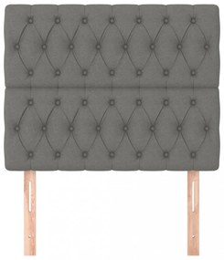 sötétszürke szövet fejtámla 100 x 7 x 118/128 cm