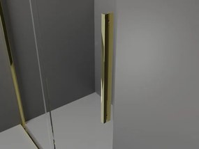 Mexen Velar, nyílásba tolóajtó Walk-In 140 cm, 8 mm átlátszó üveg, arany fényes, 871-140-000-03-50
