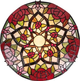 Brilagi - Tiffany-stílusú vitrázs mennyezeti lámpa GARLAN 2xE27/60W/230V