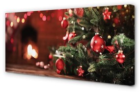 Canvas képek Karácsonyfa baubles fények ajándék 120x60 cm