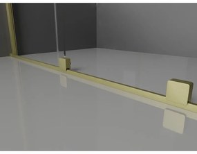 Mexen Velar, tolóajtós zuhanykabin 150 x 90 cm, 8mm szürke üveg, arany matt, 871-150-090-41-55