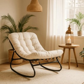 Hintaszék bézs színben AURORA