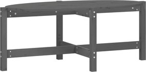vidaXL szürke tömör fenyőfa dohányzóasztal 118 x 63 x 45 cm